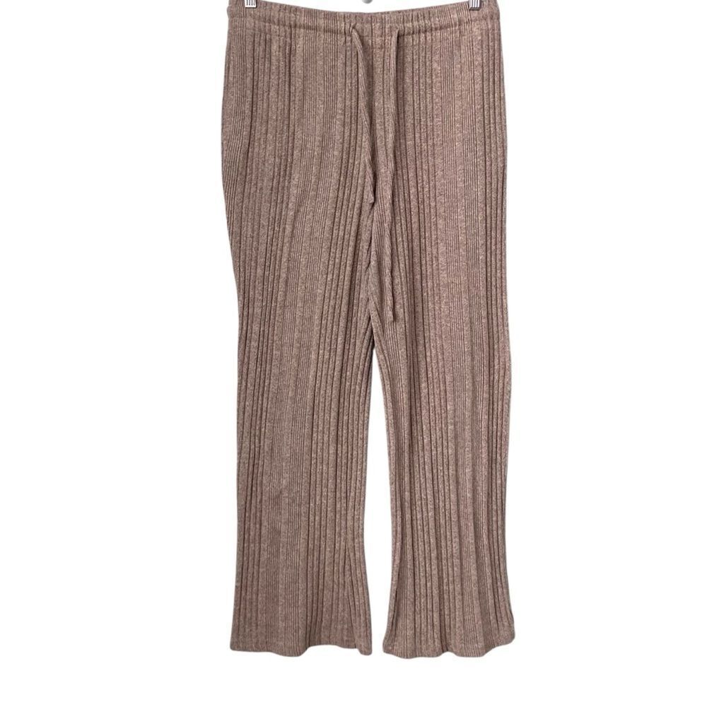 Alkemy Ribbed Flare Comfy Grey Pants in Size XL